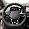 MEWANT Couvre Volant pour VW Golf 8 ID.3 ID.4 ID.7 Arteon Caddy Passat B8 Passat T6 Tiguan Touareg 2020-2021