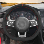 MEWANT Couvre Volant pour VW Golf GTI Jetta Polo Scirocco Arteon Passat Tiguan T-Roc 2013-2020