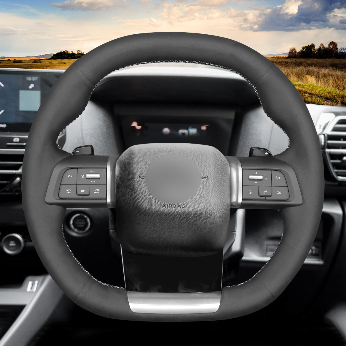 MEWANT Couvre Volant pour Citroen C3 2016-2022 / C3 Aircross 2017-2022 / C5 Aircross 2018-2022 / Berlingo 2018-2022