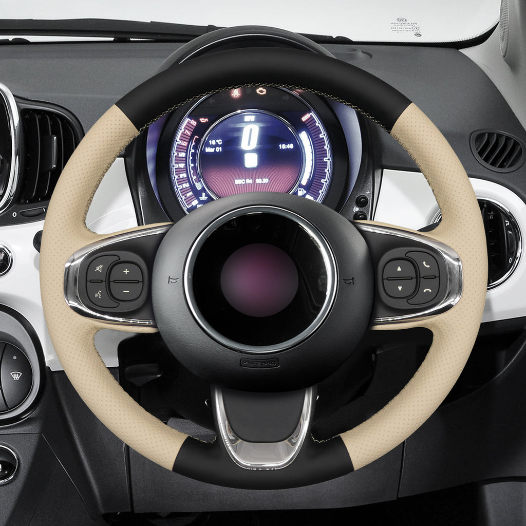MEWANT Couvre Volant pour Fiat 500 2015-2021 / 500C 2016-2021