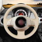 MEWANT Couvre Volant pour Fiat 500 2007-2015 Fiat 500e 2014-2018 Fiat 500C 2014-2017