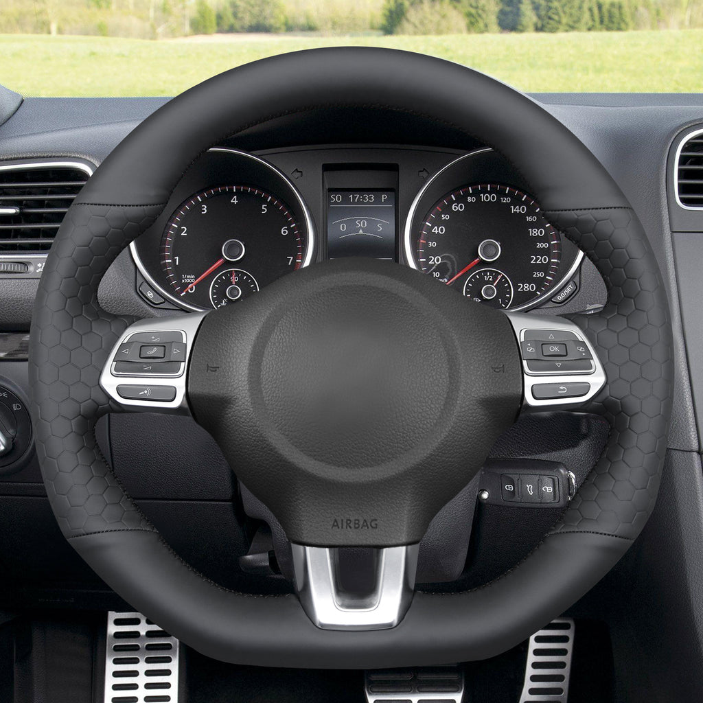MEWANT Couvre Volant pour VW Golf 6 (VI) GTI Polo GTI Polo R-Line Scirocco CC Tiguan 2009-2014