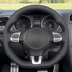 MEWANT Couvre Volant pour VW Golf 6 (VI) GTI Polo GTI Polo R-Line Scirocco CC Tiguan 2009-2014