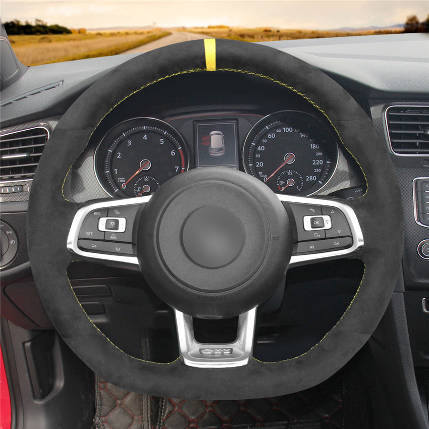 MEWANT Couvre Volant pour VW Golf GTI Jetta Polo Scirocco Arteon Passat Tiguan T-Roc 2013-2020