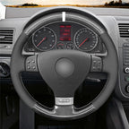 MEWANT Couvre Volant pour VW Golf 5 Golf Plus Polo Jetta Passat Tiguan Touran Caddy EOS 2004-2009