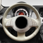 MEWANT Couvre Volant pour Fiat 500 2007-2015 Fiat 500e 2014-2018 Fiat 500C 2014-2017