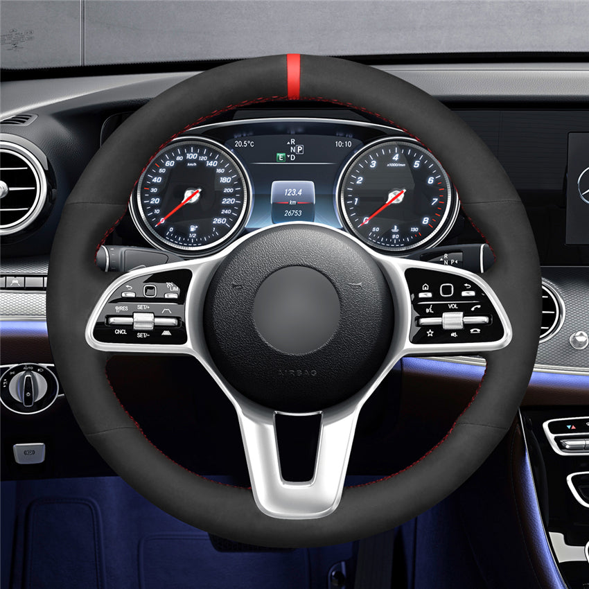 MEWANT Couvre Volant pour Mercedes-Benz A-Class (W177V177) C-Class (W205)  B-Class (W247) Citan CLA-Class (C118) E-Class (W213 GLA-Class GLS-Class Sprinter