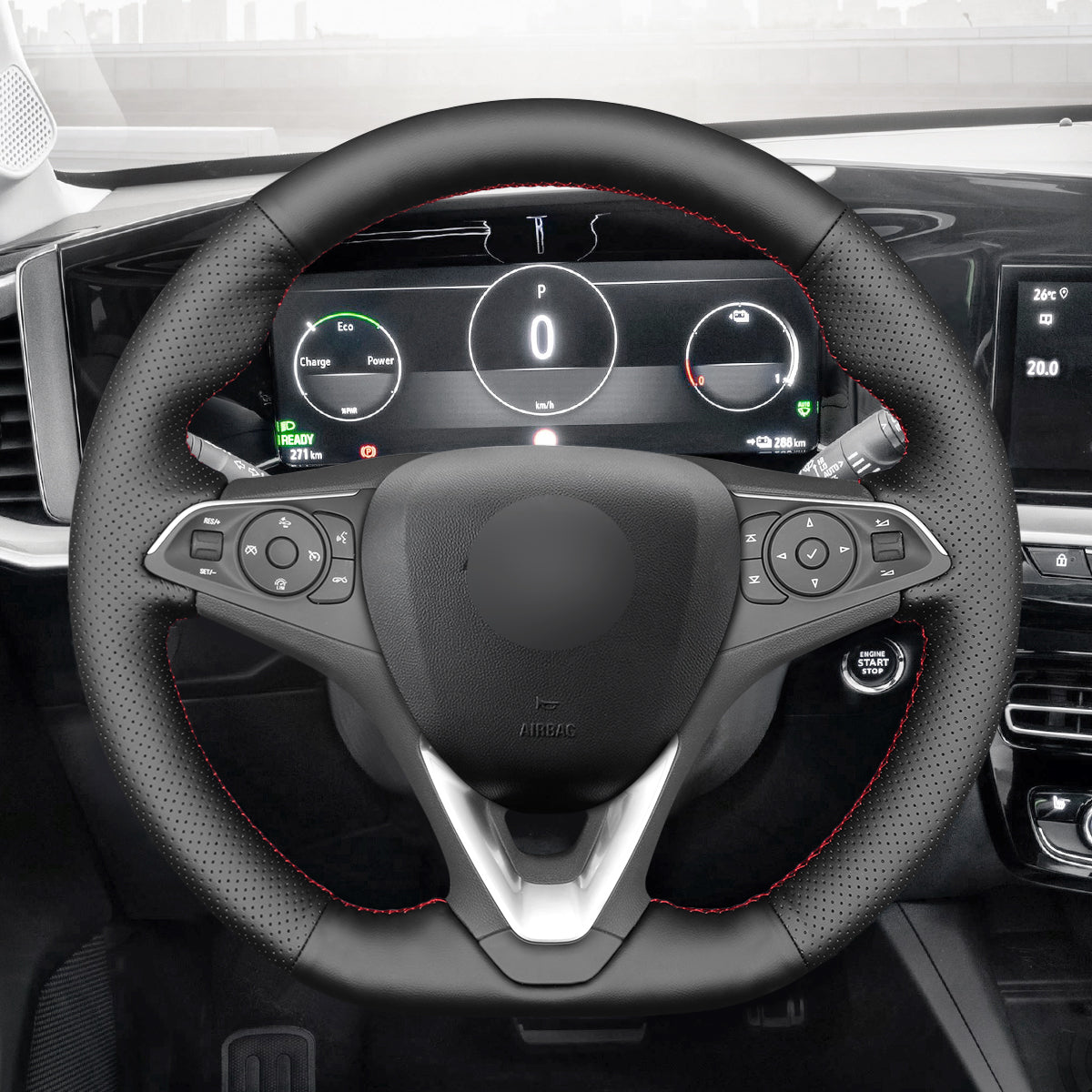 MEWANT Couvre Volant pour Opel Astra (K) Combo Corsa(E|F) Grandland X Insignia (CT) B