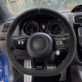 MEWANT Couvre Volant pour VW Golf GTI Jetta Polo Scirocco Arteon Passat Tiguan T-Roc 2013-2020