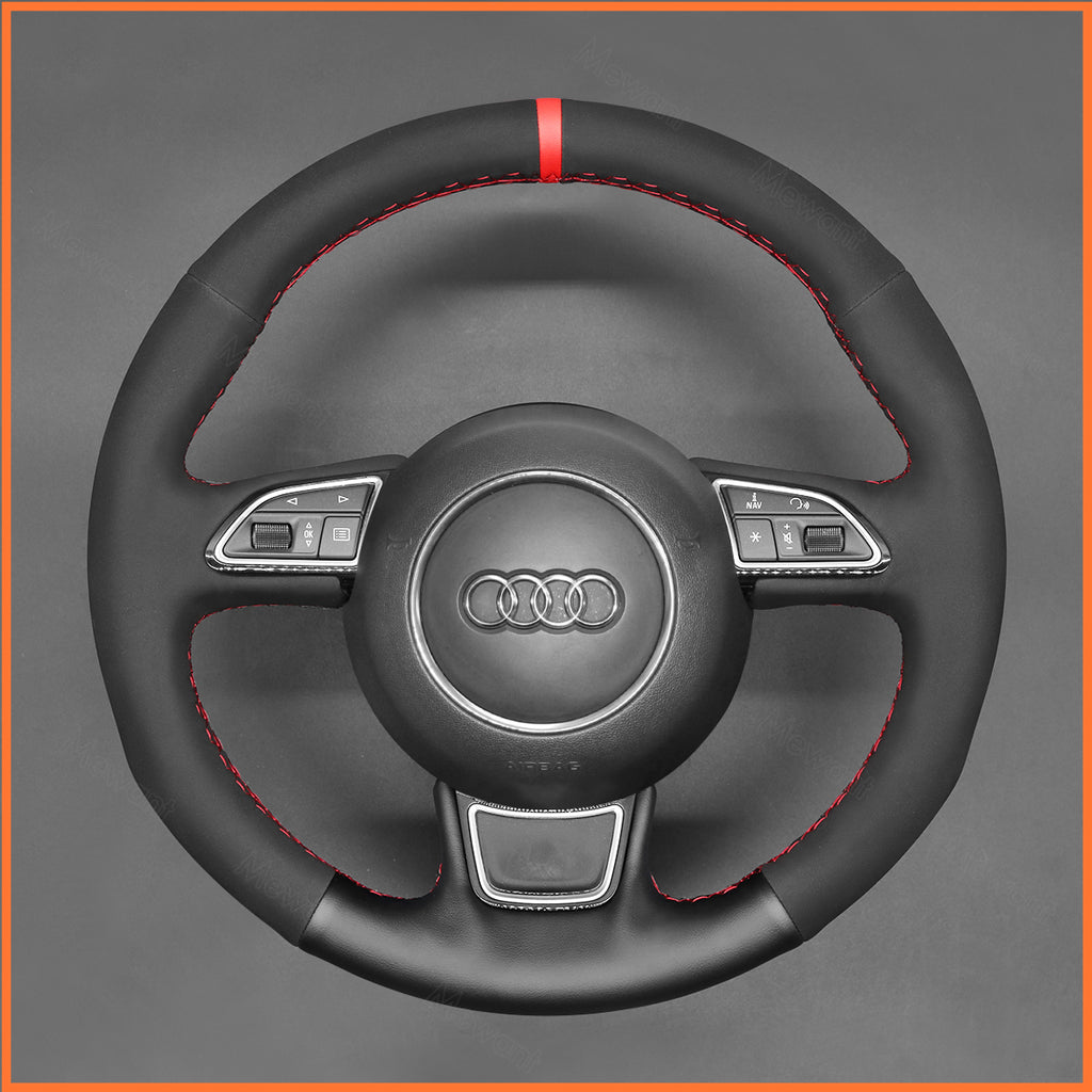 MEWANT Steering Wheel Cover for Audi A3 A1 A4 A5 A6 A7 Allroad RS S6 S7 S8 2013-2018