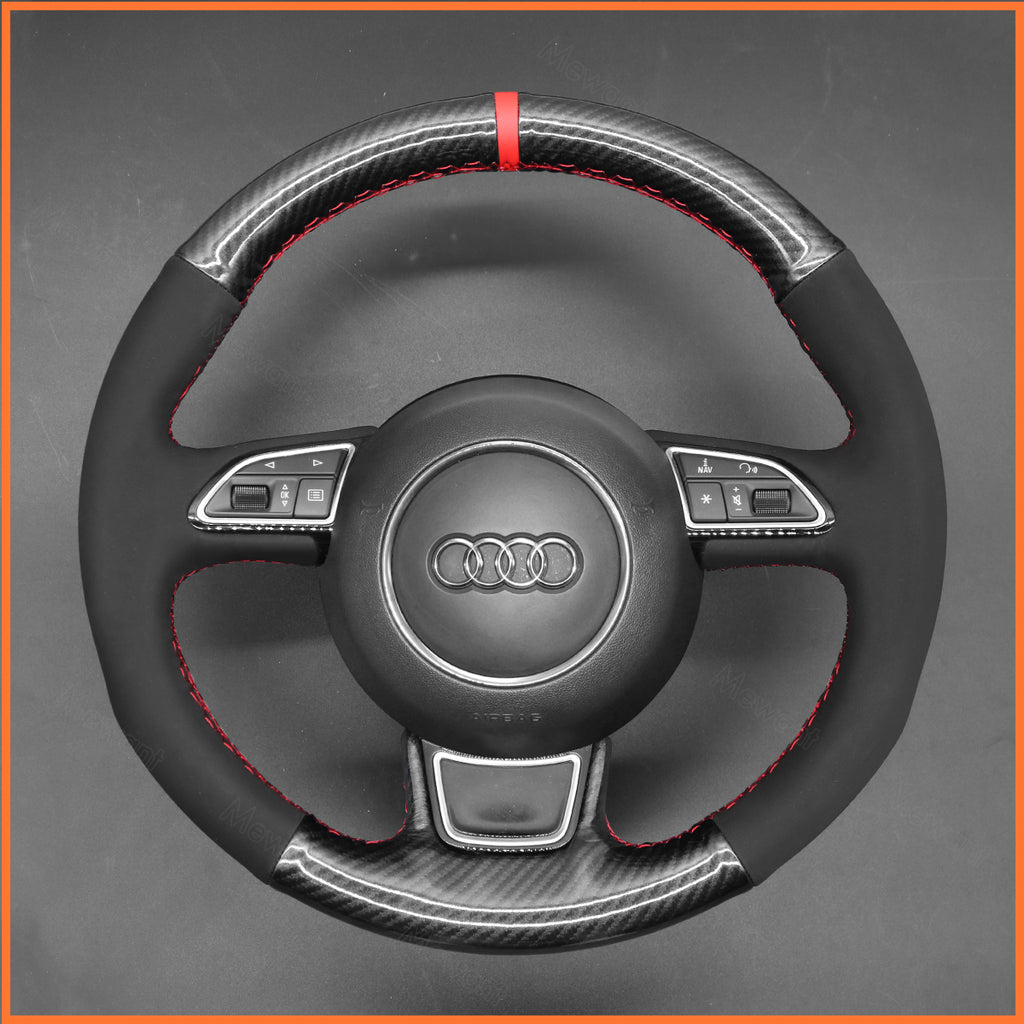 MEWANT Steering Wheel Cover for Audi A3 A1 A4 A5 A6 A7 Allroad RS S6 S7 S8 2013-2018