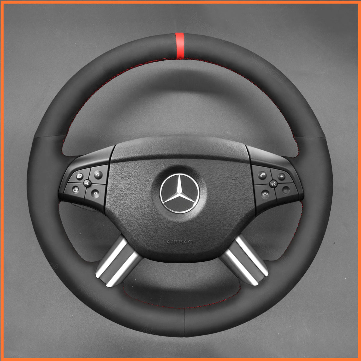 MEWANT Couvre Volant pour Mercedes-Benz GL-Class X164 2007-2008  M-Class 2006-2008