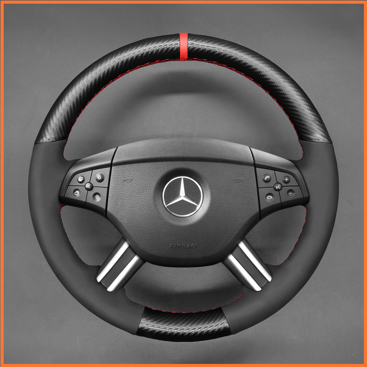 MEWANT Couvre Volant pour Mercedes-Benz GL-Class X164 2007-2008  M-Class 2006-2008