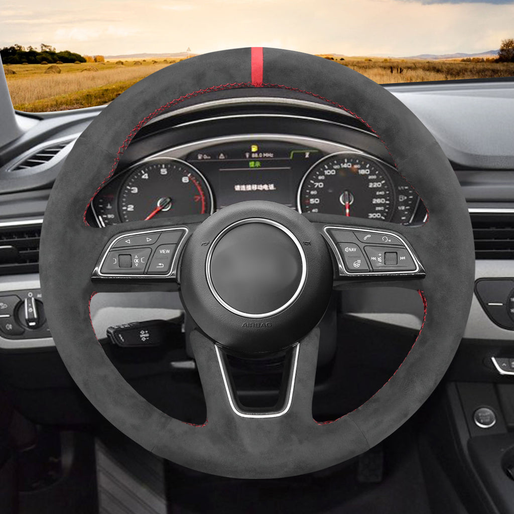 MEWANT Steering Wheel Cover for Audi A1 A3 A4 A5 S3 S5 Q2 RS 2016-2022