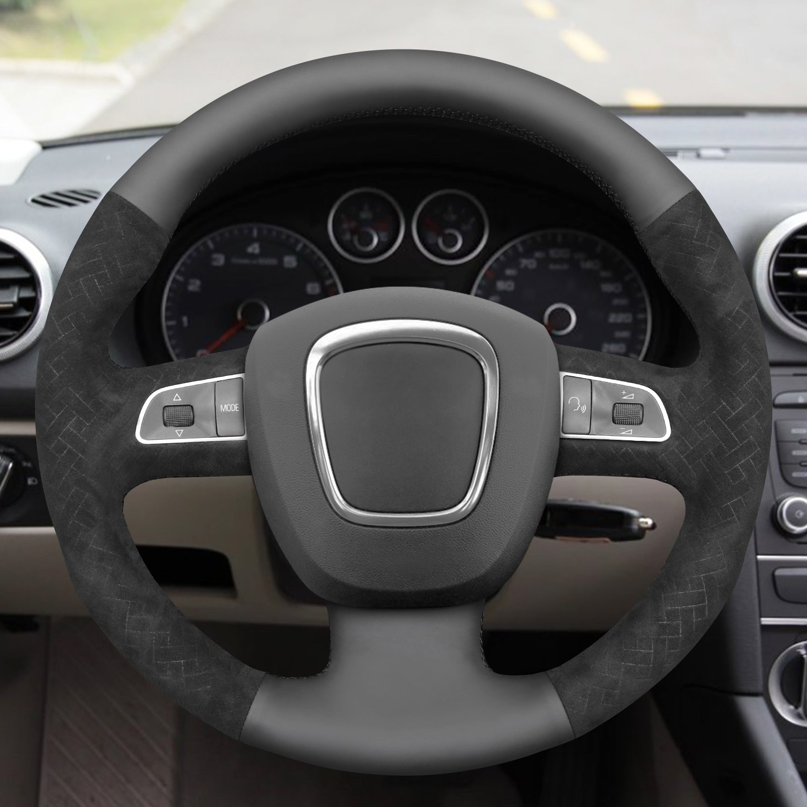 MEWANT Couvre Volant pour Audi A3 A4 A5 A8 Q7 RS S4 S5 S6 S8 2006-2013