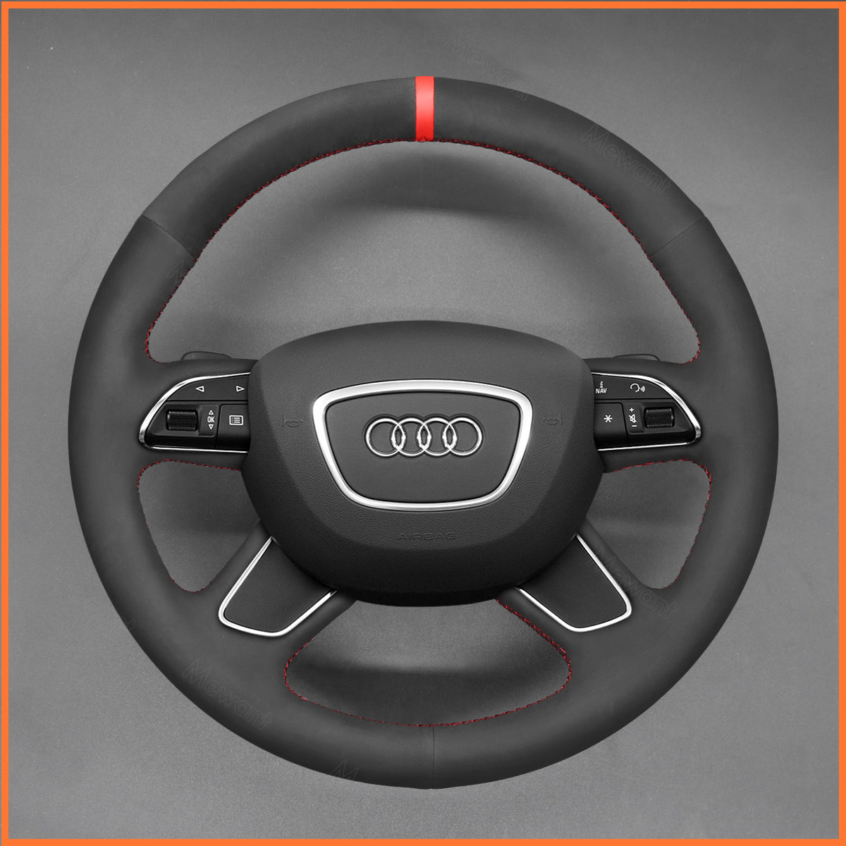 MEWANT Couvre Volant pour Audi A4  A6 A7 A8 A8L Allroad Q5 Q7 2013-2016