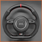 MEWANT Steering Wheel Cover for Audi A5 A7 RS S3 S4 S5 S6 S7 SQ5 2013-2017