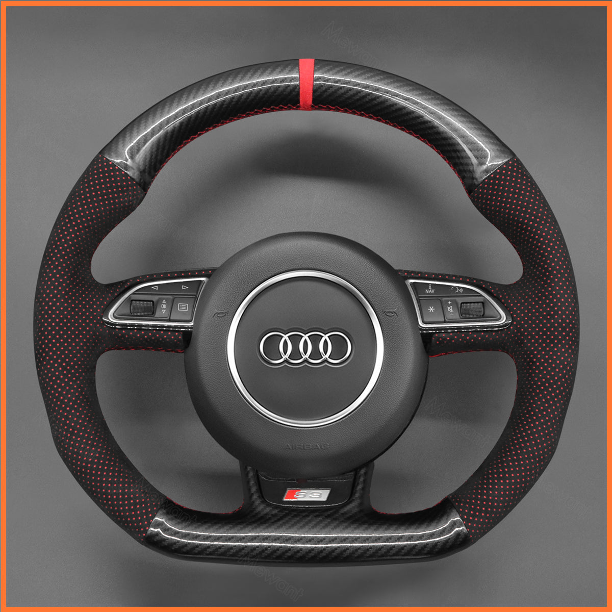 MEWANT Couvre Volant pour Audi A5 A7 RS S3 S4 S5 S6 S7 SQ5 2013-2017