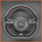 MEWANT Steering Wheel Cover for Audi A5 A7 RS S3 S4 S5 S6 S7 SQ5 2013-2017