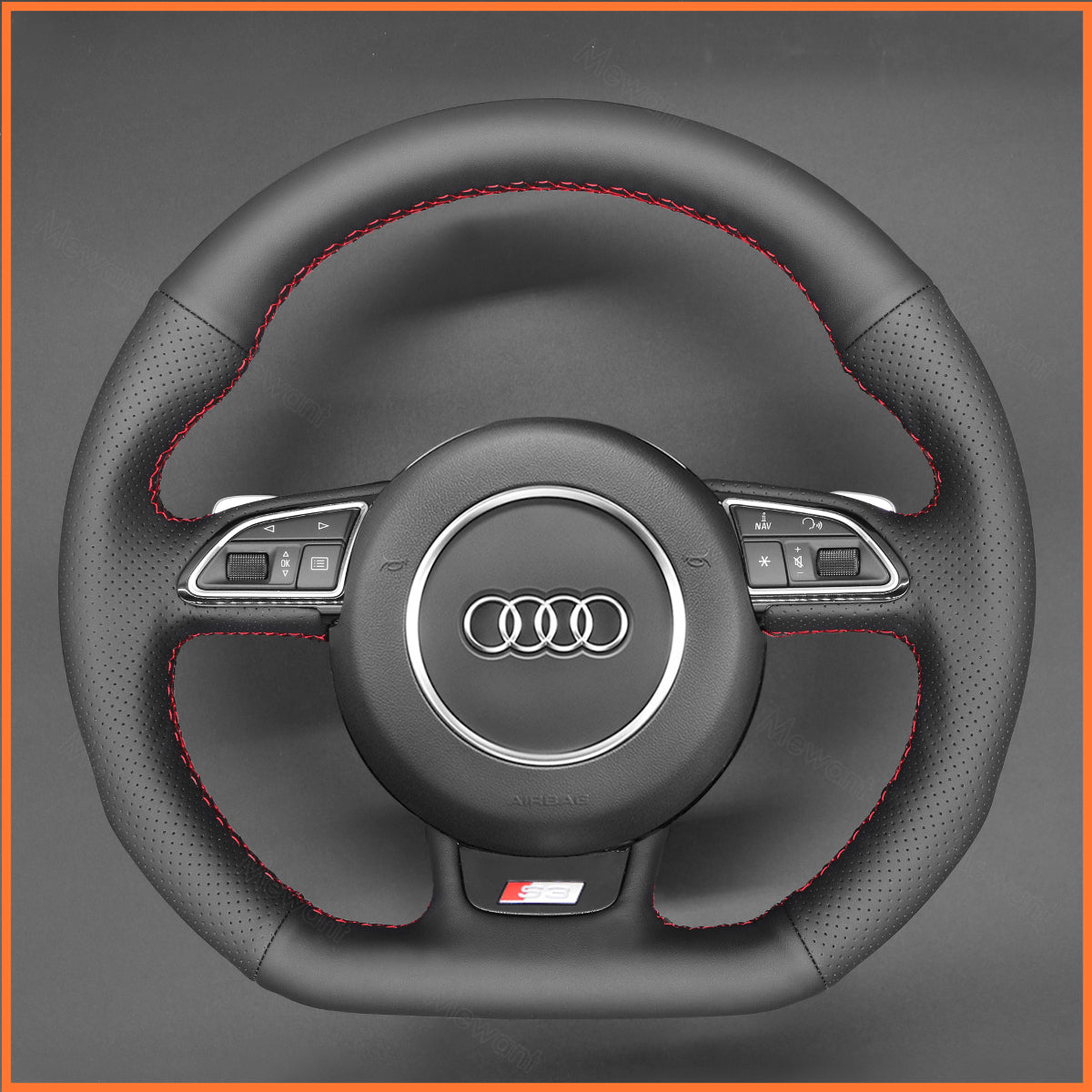 MEWANT Couvre Volant pour Audi A5 A7 RS S3 S4 S5 S6 S7 SQ5 2013-2017