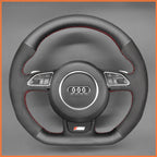 MEWANT Steering Wheel Cover for Audi A5 A7 RS S3 S4 S5 S6 S7 SQ5 2013-2017