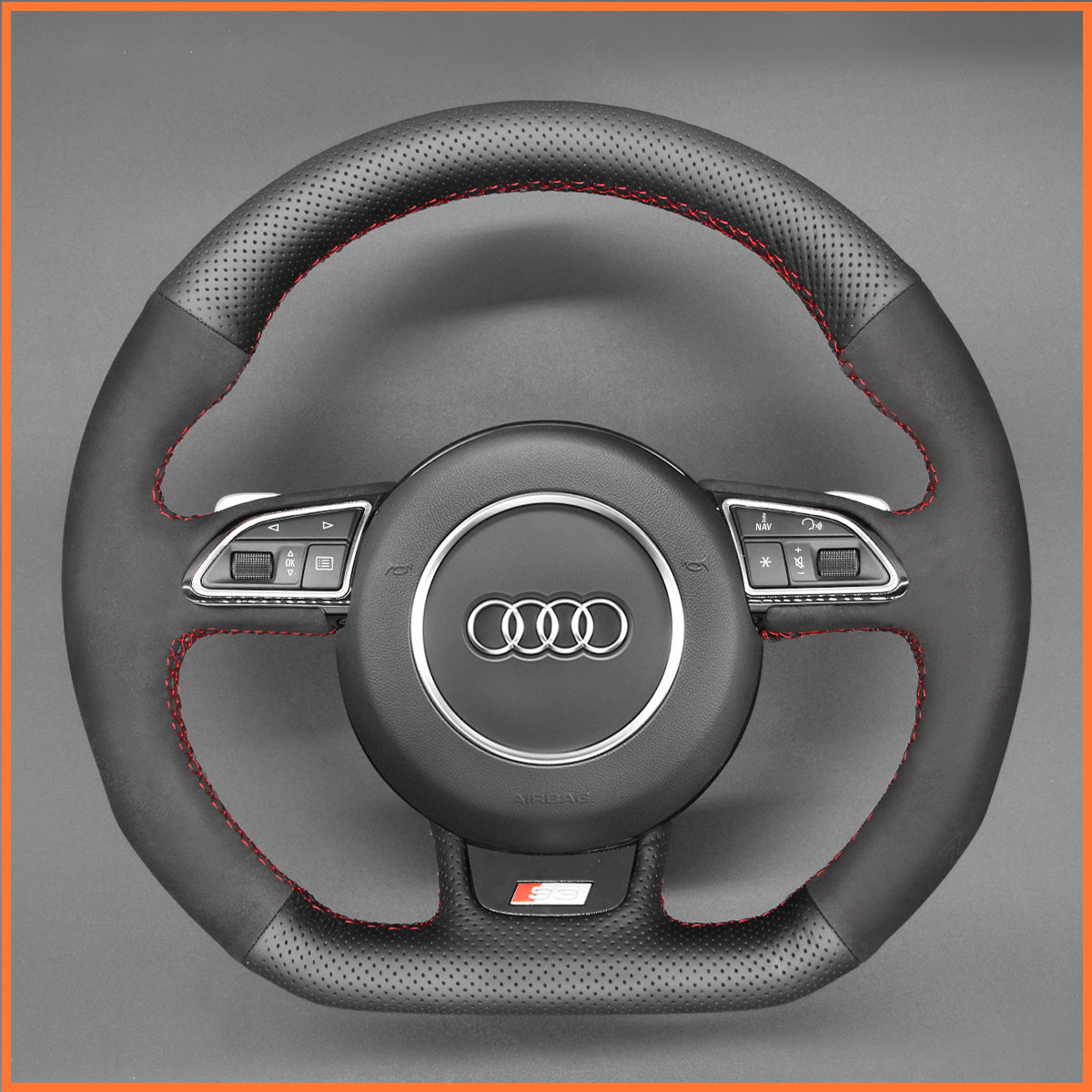 MEWANT Couvre Volant pour Audi A5 A7 RS S3 S4 S5 S6 S7 SQ5 2013-2017