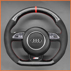 MEWANT Steering Wheel Cover for Audi A5 A7 RS S3 S4 S5 S6 S7 SQ5 2013-2017