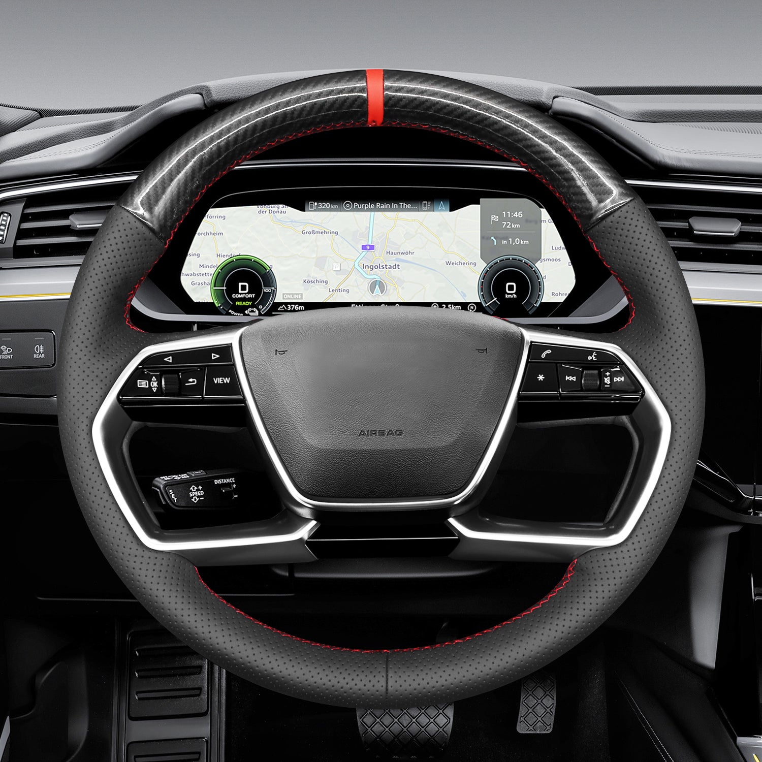 MEWANT Couvre Volant pour Audi A6 A7 A8 A8L S8 ETRON 2019-2023