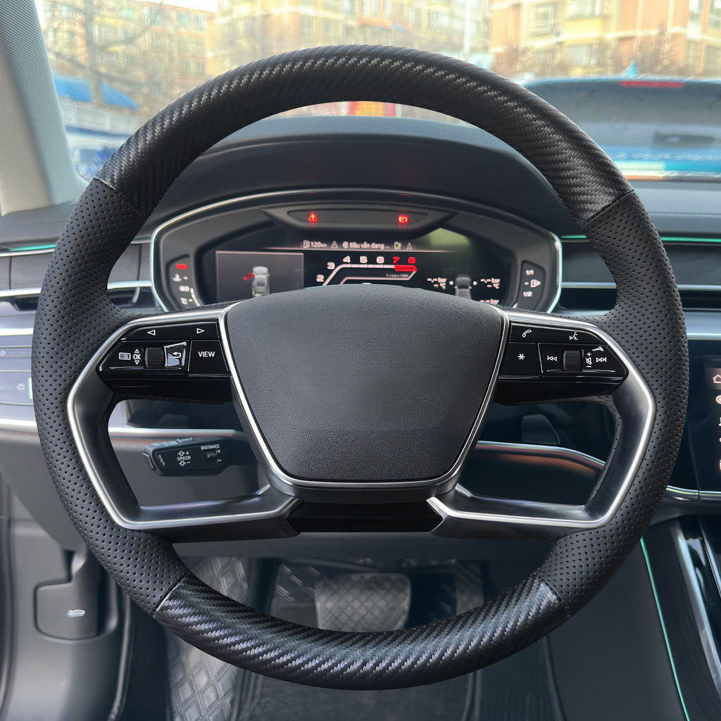 MEWANT Steering Wheel Cover for Audi A6 A7 A8 A8L S8 ETRON 2019-2023