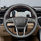 MEWANT Steering Wheel Cover for Audi A6 Avant Allroad A7 A8 S6 S7 S8 RS E-Tron 2018-2022