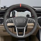 MEWANT Steering Wheel Cover for Audi A6 Avant Allroad A7 A8 S6 S7 S8 RS E-Tron 2018-2022