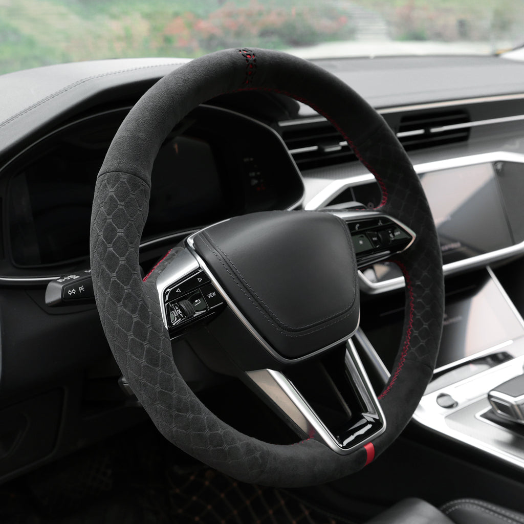 MEWANT Steering Wheel Cover for Audi A6 Avant Allroad A7 A8 S6 S7 S8 RS E-Tron 2018-2022