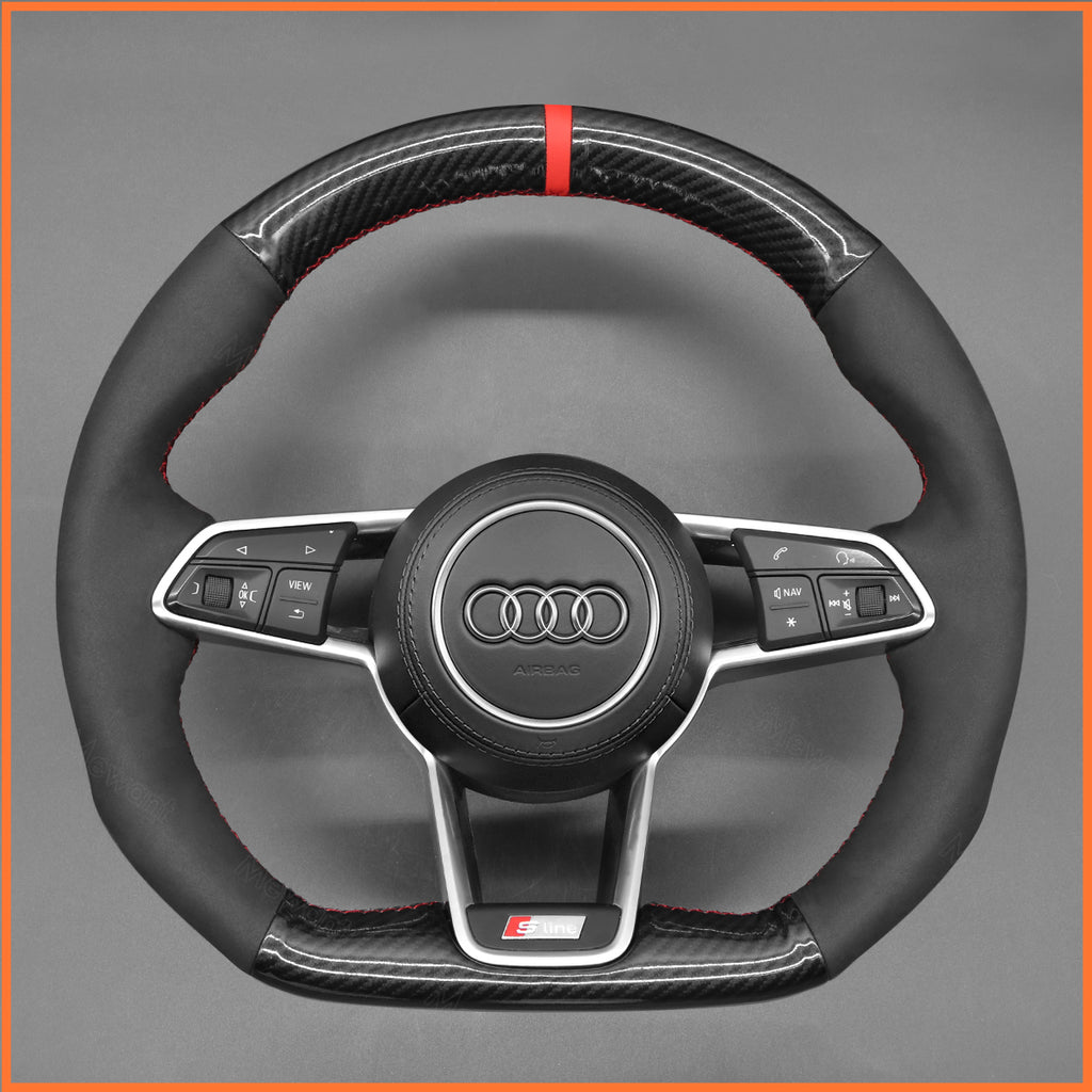 MEWANT Steering Wheel Cover for Audi R8 TT TTS TT RS 2015-2022