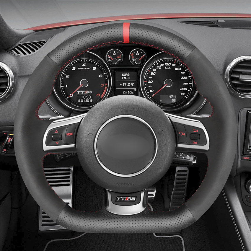 MEWANT Steering Wheel Cover for Audi TT RS R8 RS 3 RS 6 2009-2014