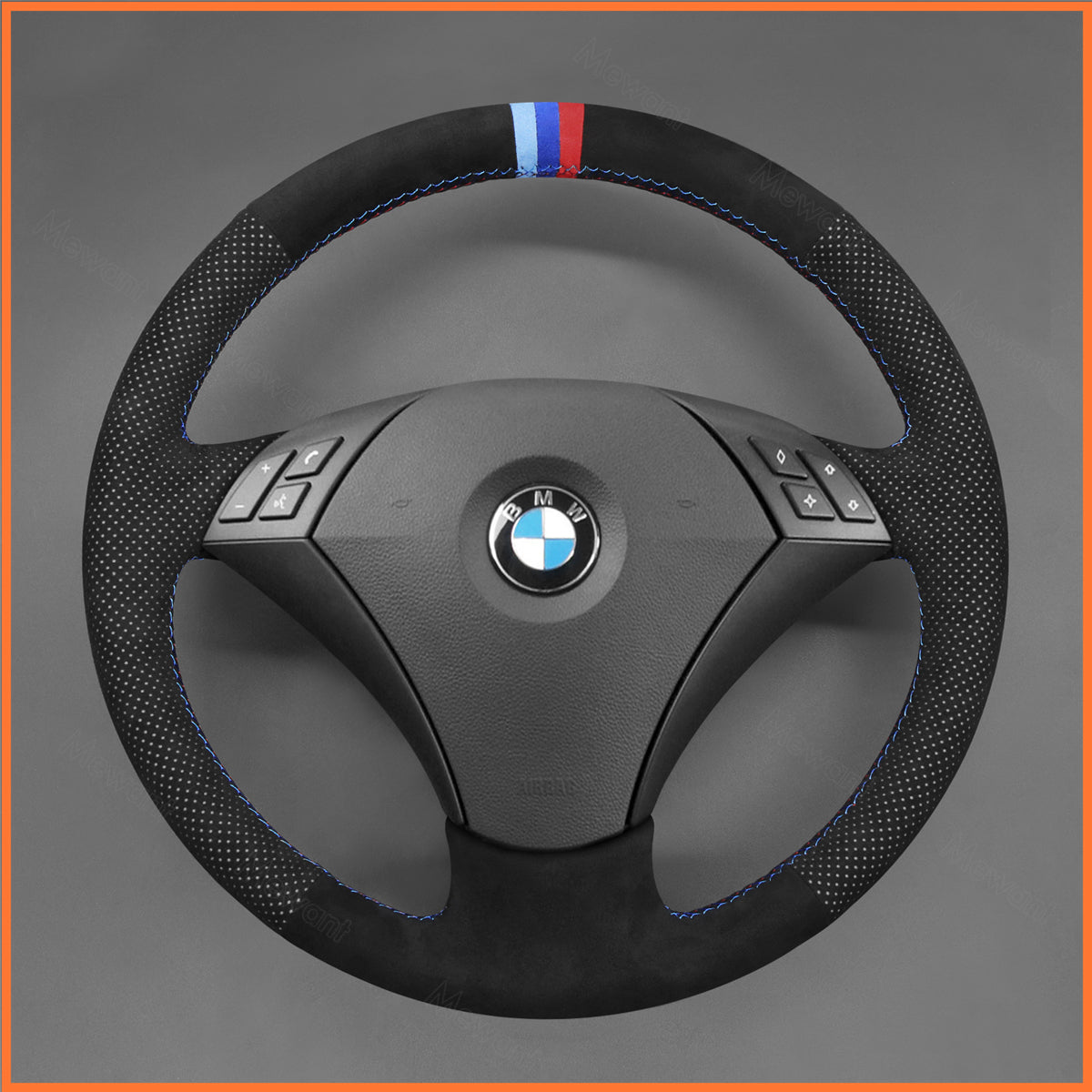 MEWANT Couvre Volant pour BMW 5 Series E60 E61 2004-2009