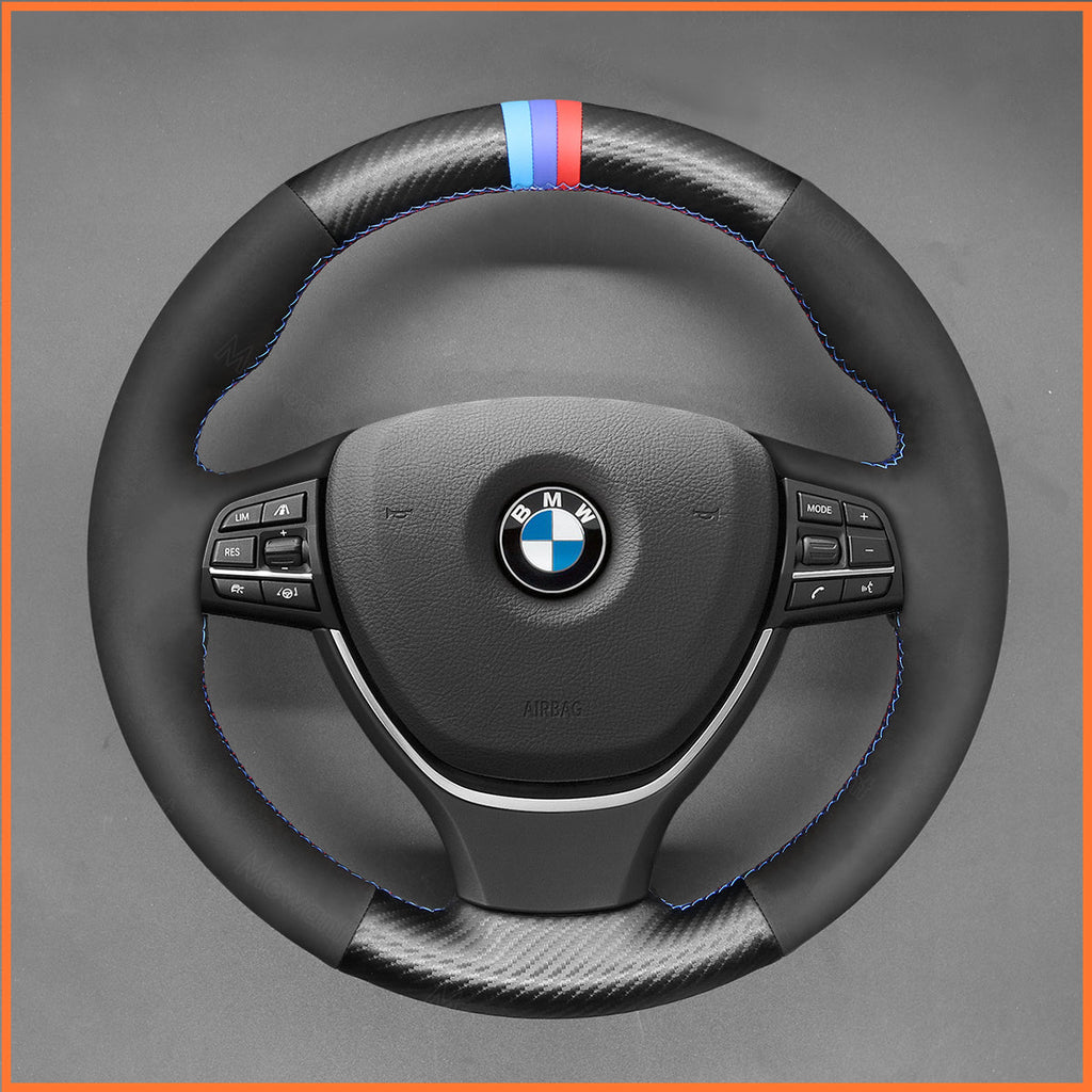 MEWANT Couvre Volant pour BMW 5 Series F10 F11 F07 6 Series F12 F13 F06 7 Series F01 7 Series F02 2009-2017