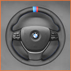 MEWANT Couvre Volant pour BMW 5 Series F10 F11 F07 6 Series F12 F13 F06 7 Series F01 7 Series F02 2009-2017