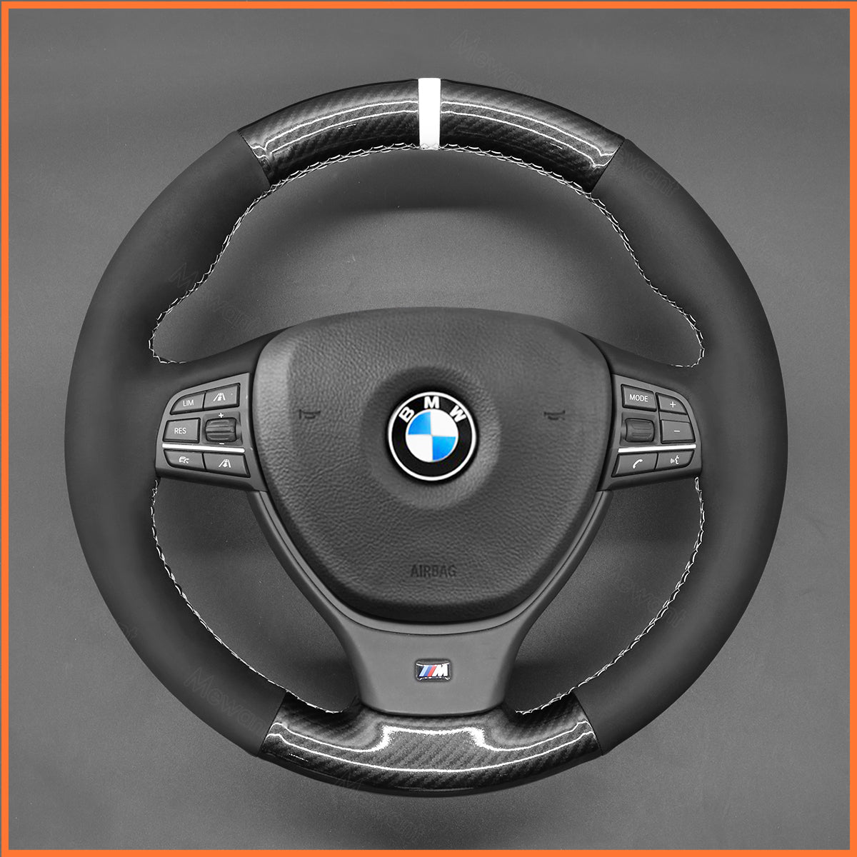 MEWANT Couvre Volant pour BMW 5 Series M Sport  F10 F11  F07 F12 F13 F06 F01 F10