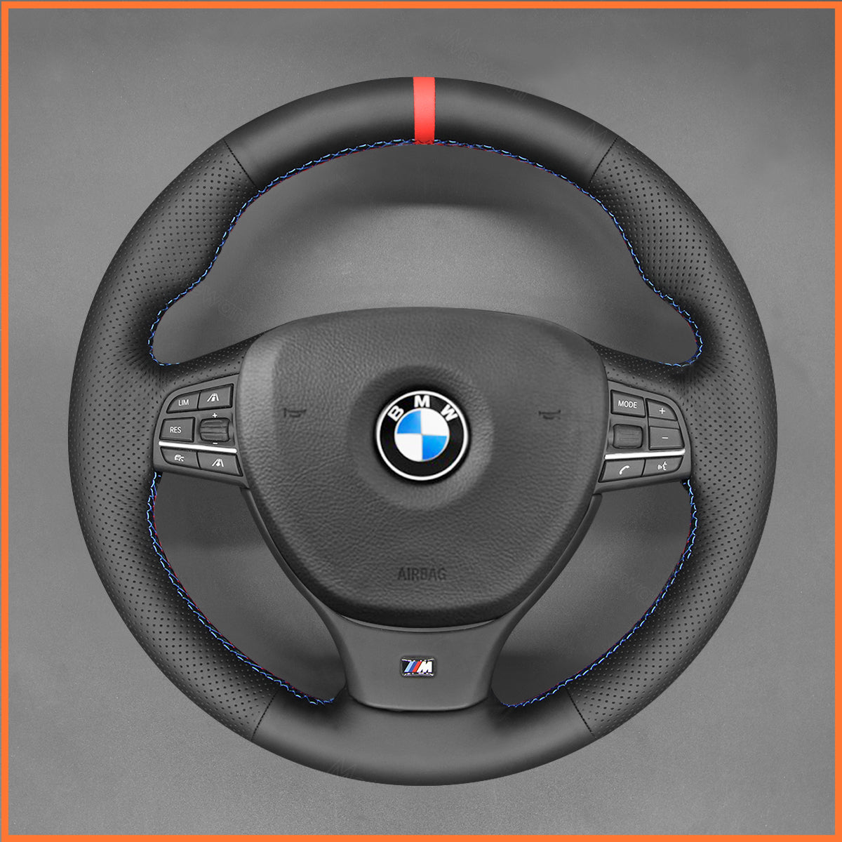 MEWANT Couvre Volant pour BMW 5 Series M Sport  F10 F11  F07 F12 F13 F06 F01 F10