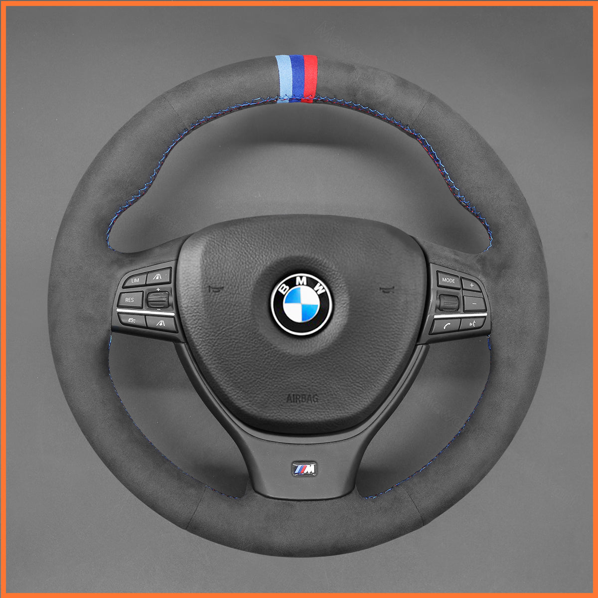 MEWANT Couvre Volant pour BMW 5 Series M Sport  F10 F11  F07 F12 F13 F06 F01 F10