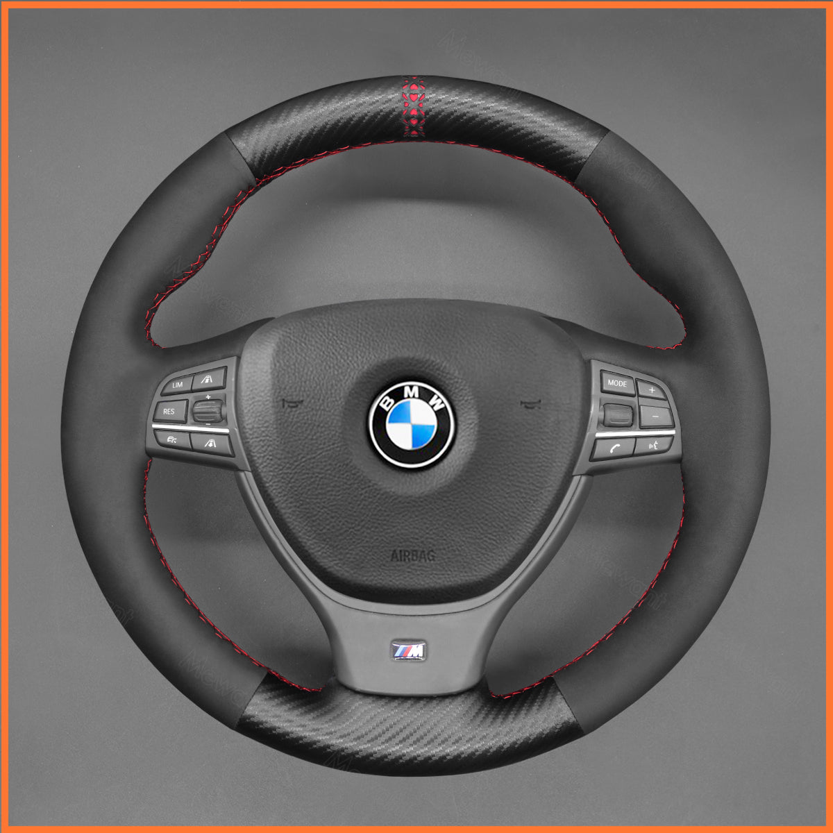 MEWANT Couvre Volant pour BMW 5 Series M Sport  F10 F11  F07 F12 F13 F06 F01 F10