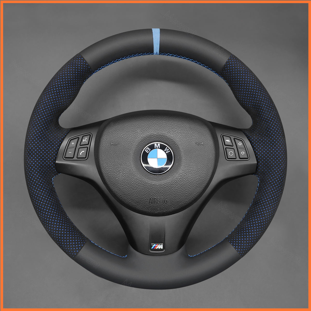 MEWANT Couvre Volant pour BMW E87 E90 E81  E82 E88 E82 E90 E91 E92 E93 E84 2007-2013