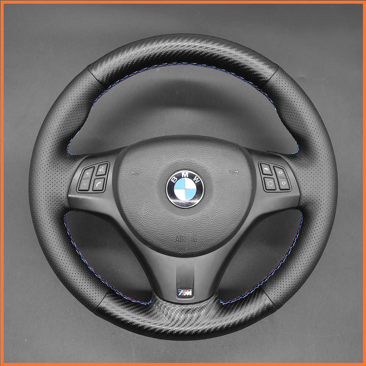 MEWANT Couvre Volant pour BMW E87 E90 E81  E82 E88 E82 E90 E91 E92 E93 E84 2007-2013