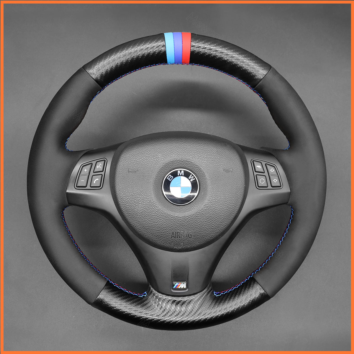 MEWANT Couvre Volant pour BMW E87 E90 E81  E82 E88 E82 E90 E91 E92 E93 E84 2007-2013