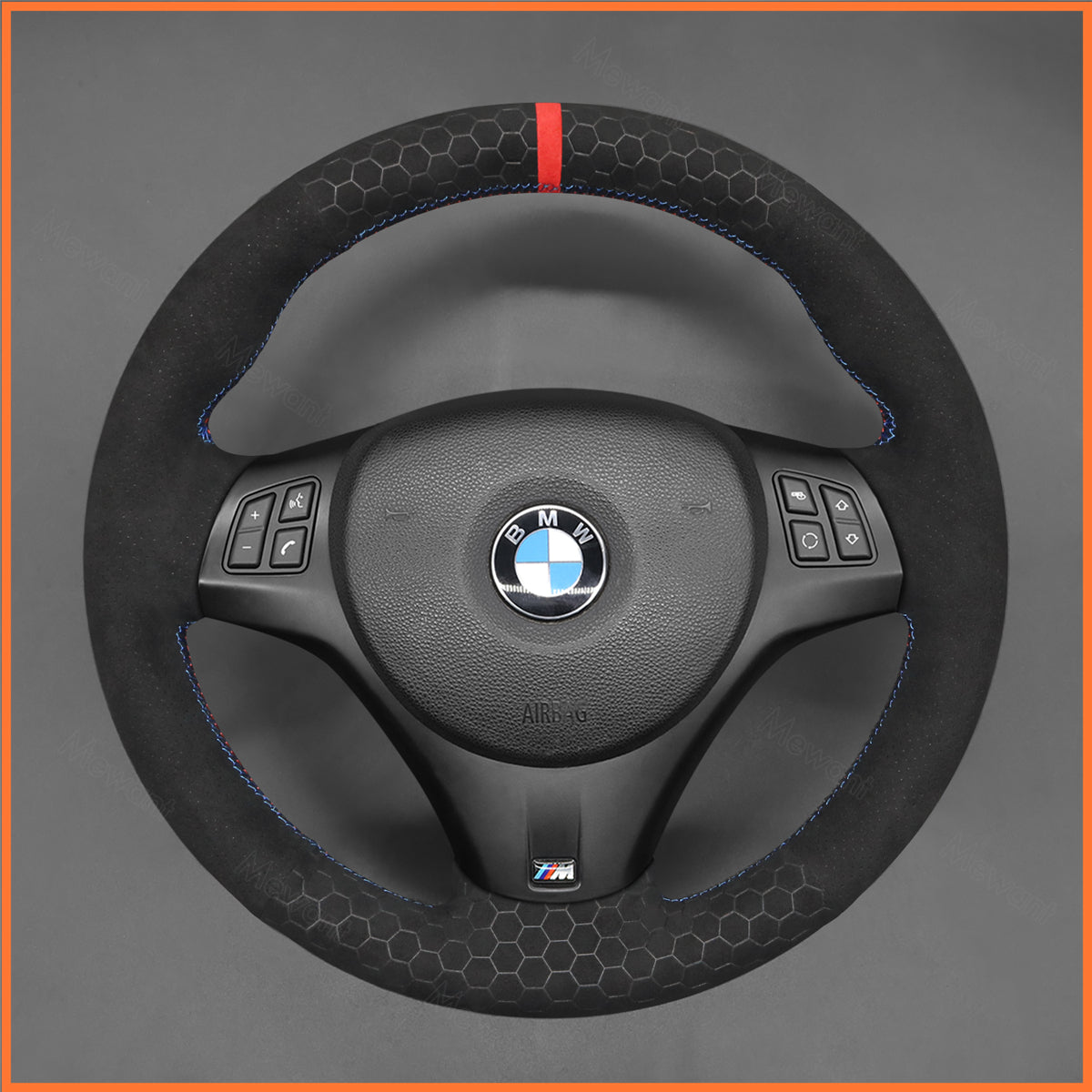 MEWANT Couvre Volant pour BMW E87 E90 E81  E82 E88 E82 E90 E91 E92 E93 E84 2007-2013