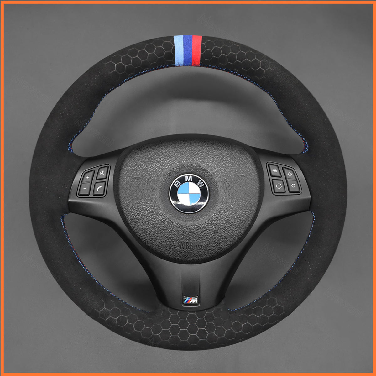 MEWANT Couvre Volant pour BMW E87 E90 E81  E82 E88 E82 E90 E91 E92 E93 E84 2007-2013
