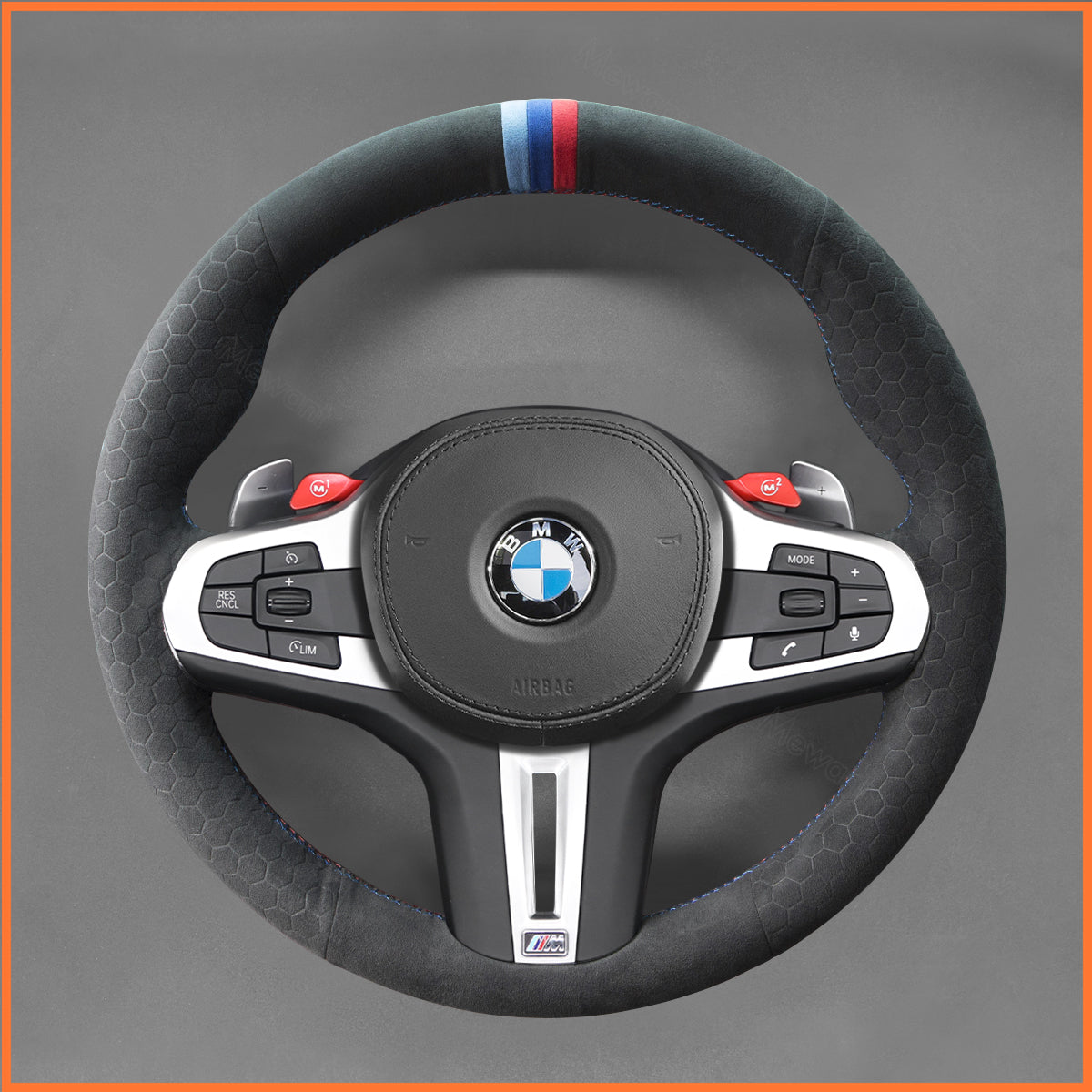 MEWANT Couvre Volant pour BMW M2 G87 M3 G80 G81 M4 G82 G83 M5 F90 F91 F92 F93 X3 X4 X5