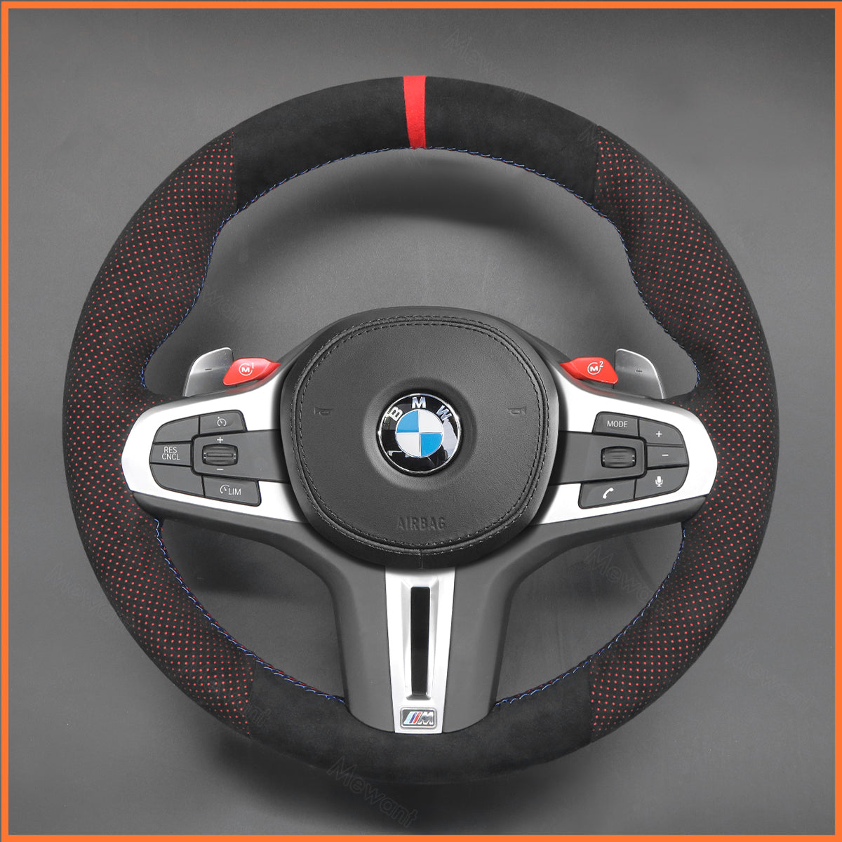 MEWANT Couvre Volant pour BMW M2 G87 M3 G80 G81 M4 G82 G83 M5 F90 F91 F92 F93 X3 X4 X5