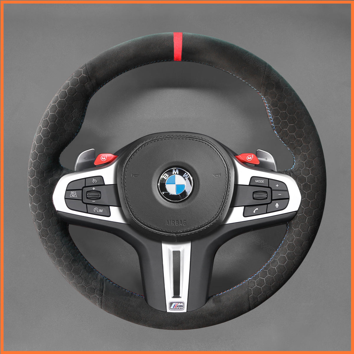 MEWANT Couvre Volant pour BMW M2 M3 M4 M5 M8 G8X F9X