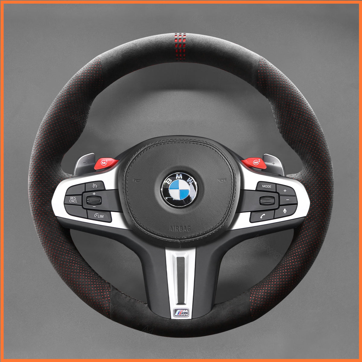 MEWANT Couvre Volant pour BMW M2 M3 M4 M5 M8 G8X F9X